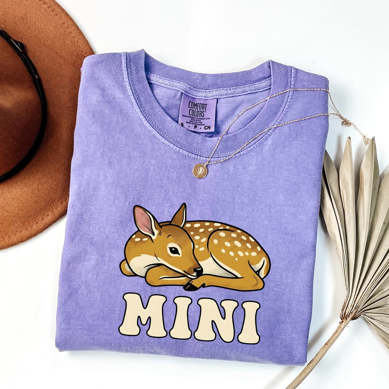 Young Deer Shirt Animals Wildlife Gift Women Illustrated Tee Fawn T-Shirt Creature Fan Wildlife Graphic Antique Retro Lettering Tshirt - Image 2