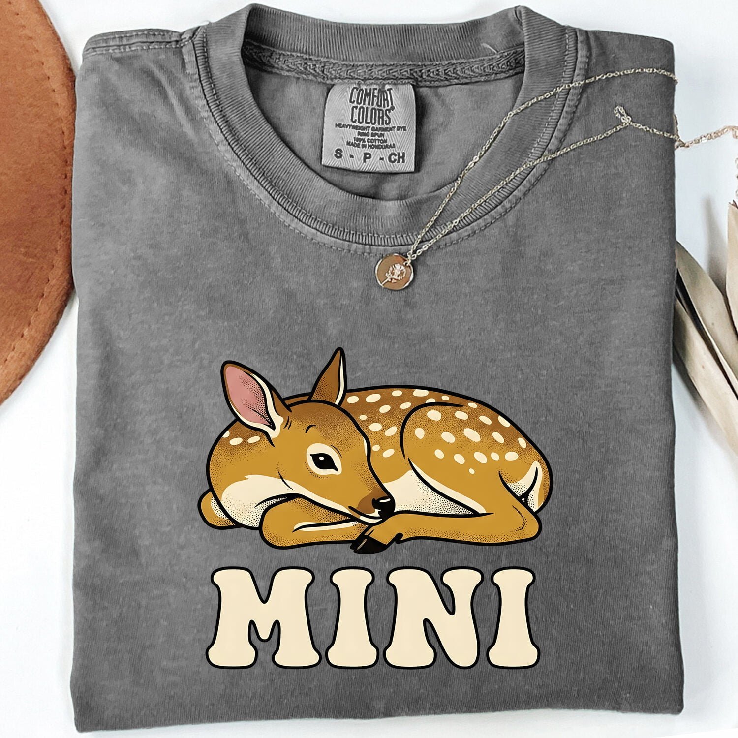 Young Deer Shirt Animals Wildlife Gift Women Illustrated Tee Fawn T-Shirt Creature Fan Wildlife Graphic Antique Retro Lettering Tshirt - Image 4