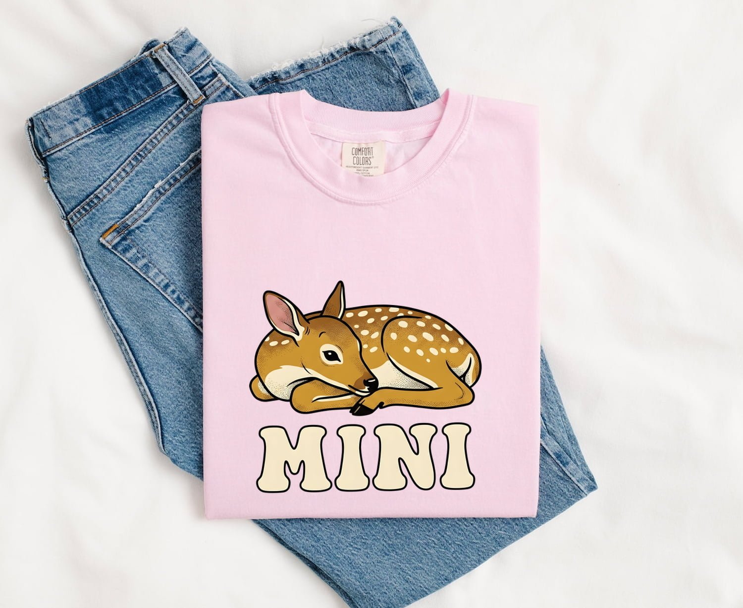 Young Deer Shirt Animals Wildlife Gift Women Illustrated Tee Fawn T-Shirt Creature Fan Wildlife Graphic Antique Retro Lettering Tshirt - Image 6