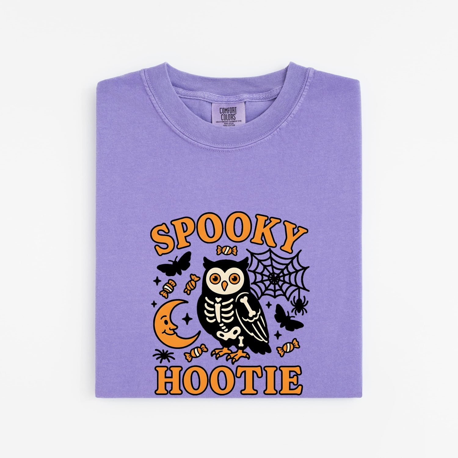 Bone Owl Shirt Halloween Creatures Gift Women Animation Tee Owl T-Shirt Spooky Fan Cartoon Tshirt Monster Graphic Classic Webbing Tshirt - Image 7