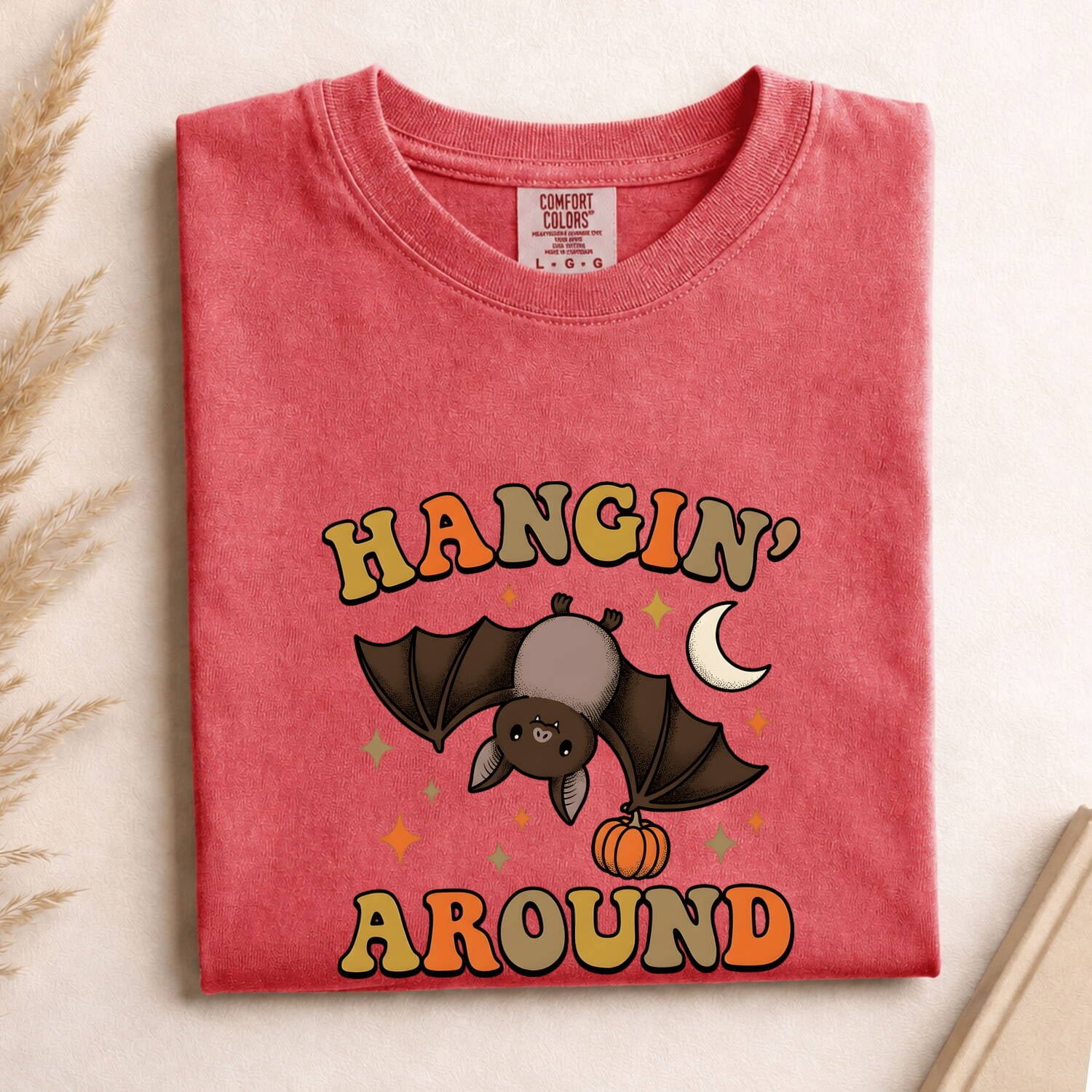 Bat Shirt Halloween Critter Gift Women Cartoon Tee Flying Creature T-Shirt Spooky Fan Cartoonish Tshirt Creature Graphic Hand Drawn Gourd - Image 6