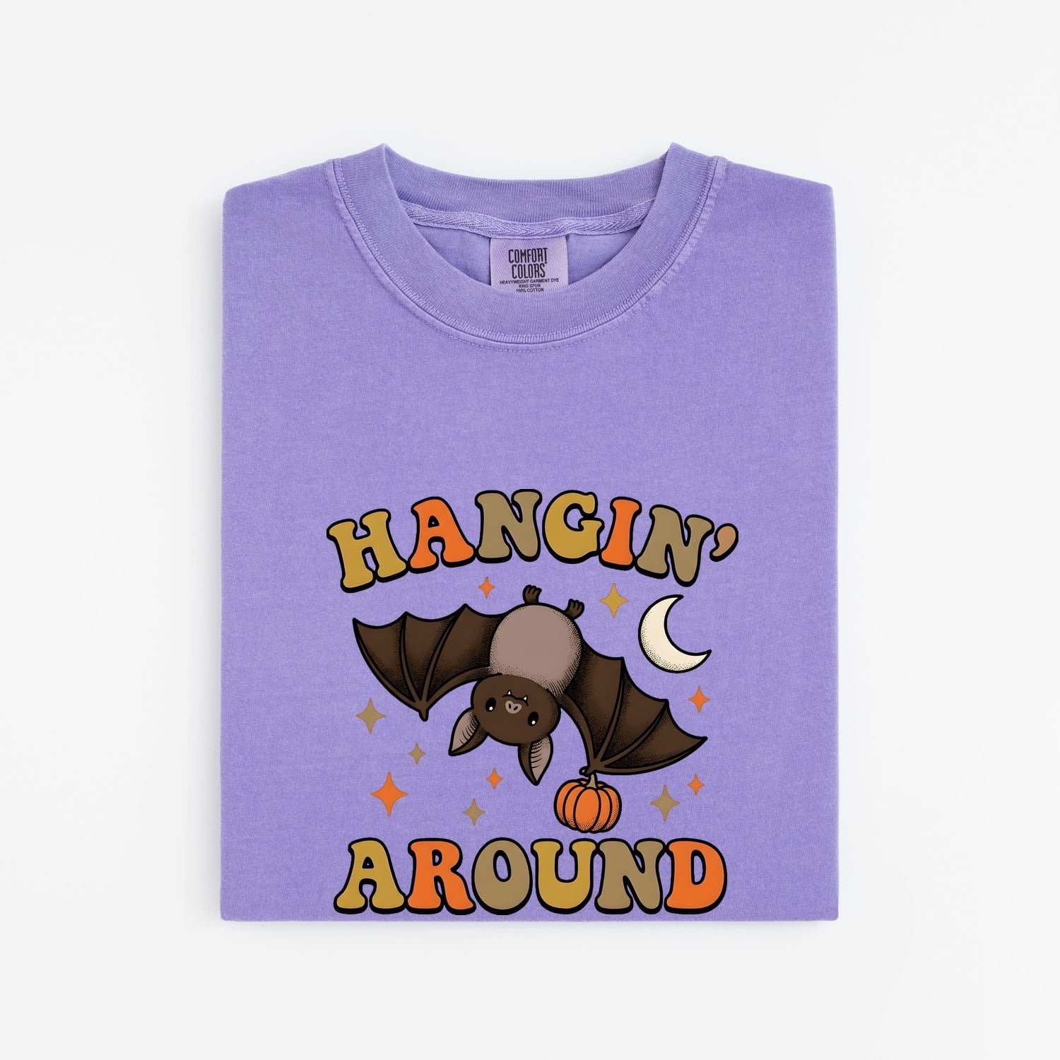 Bat Shirt Halloween Critter Gift Women Cartoon Tee Flying Creature T-Shirt Spooky Fan Cartoonish Tshirt Creature Graphic Hand Drawn Gourd - Image 7